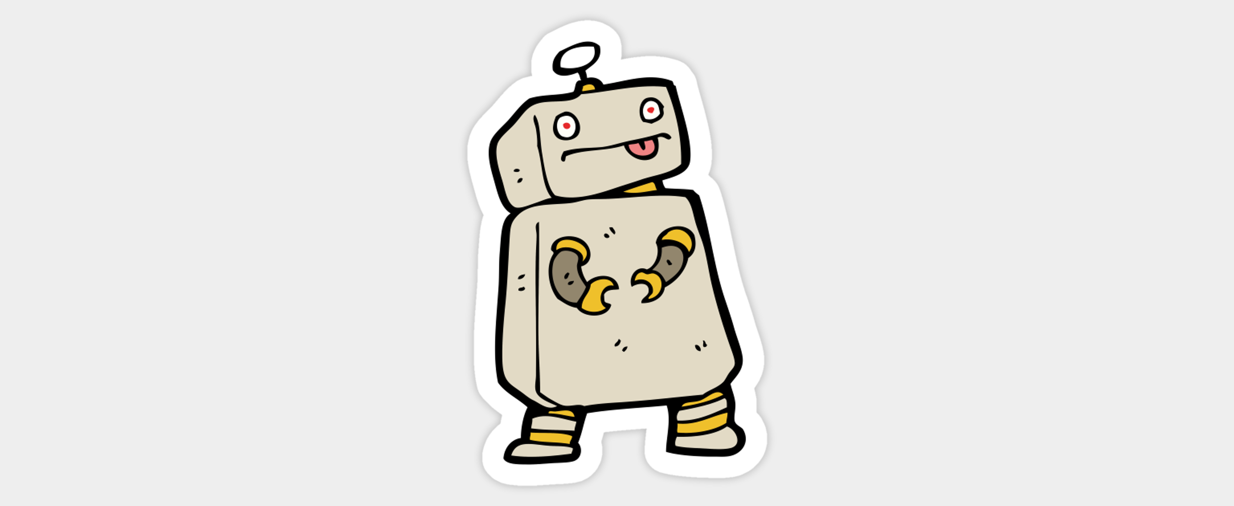 Cartoon of a confused robot